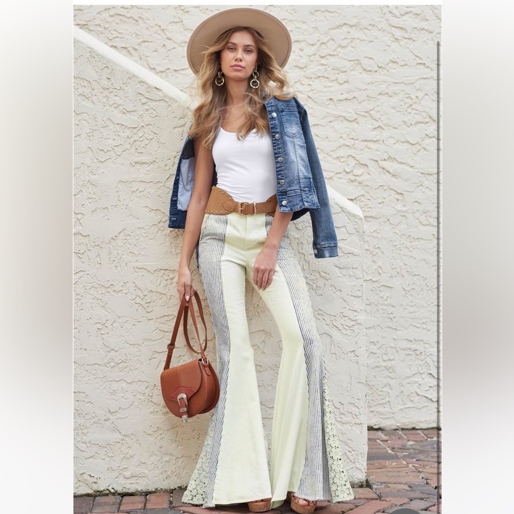 New Vintage style Flare Jeans - Picture 4 of 6